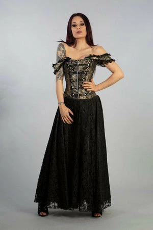 Burleska Paula Victorian Corset Dress In King Brocade 3 Burleska Paula Victorian Corset Dress In King Brocade