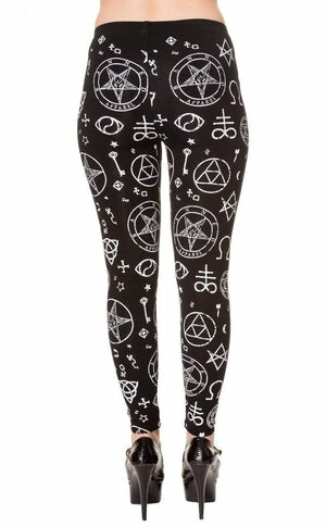 Banned Pentagram Black Leggings 4 Banned Pentagram Black Leggings - Image 2