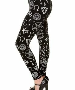 Banned Pentagram Black Leggings 7 Banned Pentagram Black Leggings -Spooky Threads pentagram black leggings banned 3 300x