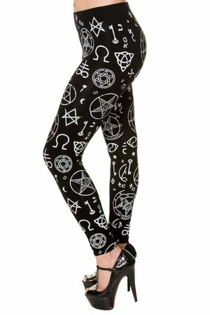 Banned Pentagram Black Leggings 5 Banned Pentagram Black Leggings - Image 3