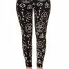 Banned Pentagram Black Leggings -Spooky Threads pentagram black leggings banned 300x
