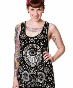 Banned Pentagram Black Vest Shirt