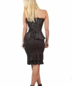 Burleska Petra Zip Long Line Overbust Burlesque Corset In King Brocade -Spooky Threads petra zip long line overbust burlesque corset in king brocade burleska 16 300x