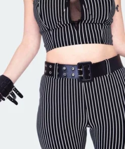 Jawbreaker Pintstripe Flared Jersey Trousers 11 Jawbreaker Pintstripe Flared Jersey Trousers -Spooky Threads pintstripe flared jersey trouser tra 4860 04.1450 300x