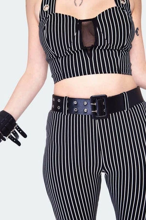 Jawbreaker Pintstripe Flared Jersey Trousers 7 Jawbreaker Pintstripe Flared Jersey Trousers - Image 5