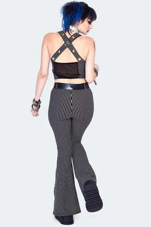 Jawbreaker Pintstripe Flared Jersey Trousers 4 Jawbreaker Pintstripe Flared Jersey Trousers - Image 2