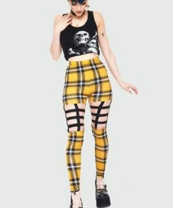 Jawbreaker Plaid Cage Leggings