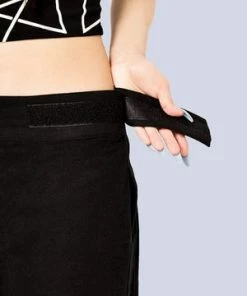 Long Clothing Plain Black Shorts - Unisex -Spooky Threads plain black shorts unisex long clothing 4 300x