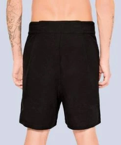 Long Clothing Plain Black Shorts - Unisex -Spooky Threads plain black shorts unisex long clothing 5 300x
