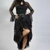 Burleska Queen Maxi Skirt In Black Lace 2 Burleska Queen Maxi Skirt In Black Lace -Spooky Threads queen maxi skirt in black lace burleska 300x