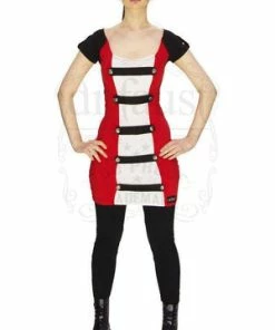 Dr Faust Rare British Military Band Mini Dress - Ashley -Spooky Threads rare british military band mini dress ashley dr faust 3 300x