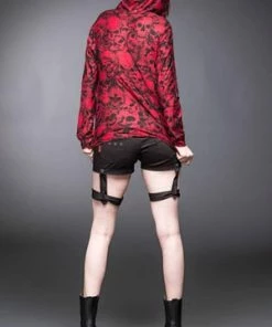 Queen Of Darkness Red Jacket With Many Different Skulls -Spooky Threads red jacket with many different skulls queen of darkness 4 300x