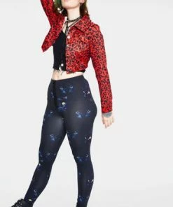 Jawbreaker Red Leopard Print Jacket -Spooky Threads red leopard print jacket jawbreaker 4 300x