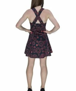 Dr Faust Red Magical Spell Black Mini Dress - Daisy -Spooky Threads red magical spell black mini dress daisy dr faust 3 300x