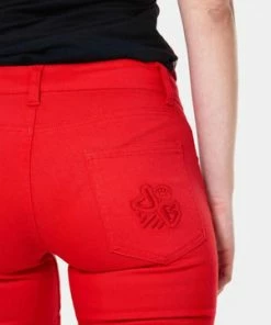 Jawbreaker Red Mono Drainpipe Jeans 11 Jawbreaker Red Mono Drainpipe Jeans -Spooky Threads red mono drainpipe jeans jawbreaker 5 300x