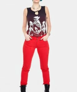 Jawbreaker Red Mono Drainpipe Jeans
