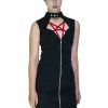 Dr Faust Red Pentagram Black Mini Dress - Francie -Spooky Threads red pentagram black mini dress francie dr faust 300x