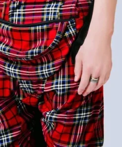 Long Clothing Red Tartan Clip Pants - Unisex 9 Long Clothing Red Tartan Clip Pants - Unisex -Spooky Threads red tartan clip pants unisex long clothing 4 300x