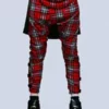 Long Clothing Red Tartan Clip Pants - Unisex 1 Long Clothing Red Tartan Clip Pants - Unisex -Spooky Threads red tartan clip pants unisex long clothing 300x