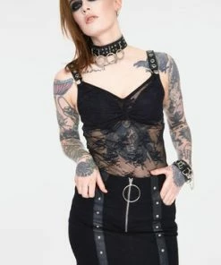 Jawbreaker Release Me Black Denim Skirt
