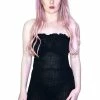 Dr Faust Ribbed Stretchy Soft Knitted Bodycon Black Mini Dress - Bonnie -Spooky Threads ribbed stretchy soft knitted bodycon black mini dress bonnie dr faust 300x