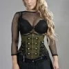Burleska Rock Underbust Corset In Olive Green & Twill 2 Burleska Rock Underbust Corset In Olive Green & Twill -Spooky Threads rock underbust corset in olive green twill burleska 300x