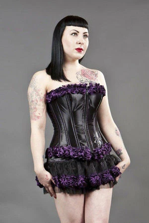 Burleska Rose Burlesque Mini Skirt With Rose Trim 4 Burleska Rose Burlesque Mini Skirt With Rose Trim - Image 2