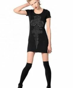 Toxico Rose & Knife Tee Dress