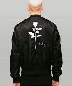 Long Clothing Rose MA1 Jacket - Unisex -Spooky Threads rose ma1 jacket unisex long clothing 3 300x