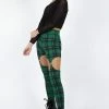 Jawbreaker Round In Circles Plaid Harness Leggings -Spooky Threads round in circles plaid harness leggings jawbreaker 300x