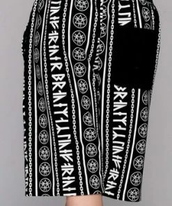 Long Clothing Rune Repeat Shorts - Unisex -Spooky Threads rune repeat shorts unisex long clothing 4 300x