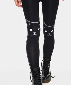Jawbreaker Salem Grumpy Kitty Leggings -Spooky Threads salem grumpy kitty leggings lga 6535 04.646 300x