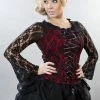 Burleska Sarah Long Sleeve Victorian Top In Lycra And Lace Overlay 1 Burleska Sarah Long Sleeve Victorian Top In Lycra And Lace Overlay -Spooky Threads sarah long sleeve victorian top in lycra and lace overlay burleska 300x