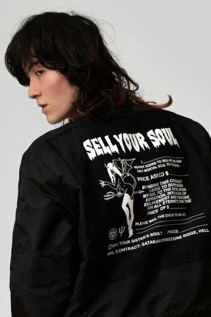 Long Clothing Sell Your Soul MA1 Patch Jacket - Unisex 3 Long Clothing Sell Your Soul MA1 Patch Jacket - Unisex
