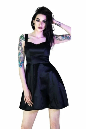 Dr Faust Silver Sequin Wings Black Silk Mini Dress - Hope 4 Dr Faust Silver Sequin Wings Black Silk Mini Dress - Hope - Image 2