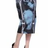 Banned Skeleton Black Pencil Skirt -Spooky Threads skeleton black pencil skirt banned 300x