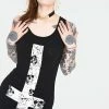 Jawbreaker Skull Cross Witchy Dress With Back Ties -Spooky Threads skull cross witchy dress with back ties dra 9473 01.1146 300x