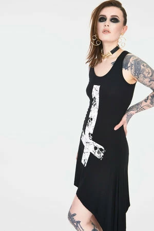 Jawbreaker Skull Cross Witchy Dress With Back Ties 5 Jawbreaker Skull Cross Witchy Dress With Back Ties - Image 3