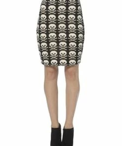 Jawbreaker Skulls Knitted Skirt -Spooky Threads skulls knitted skirt jawbreaker 6 300x