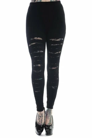 Banned Slashed Black Leggings 3 Banned Slashed Black Leggings