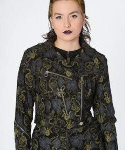 Banned Slither Crop Biker Jacket 9 Banned Slither Crop Biker Jacket -Spooky Threads slither crop biker jacket banned 3 300x