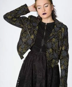 Banned Slither Crop Biker Jacket 10 Banned Slither Crop Biker Jacket -Spooky Threads slither crop biker jacket banned 4 300x