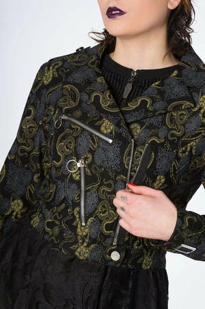 Banned Slither Crop Biker Jacket 7 Banned Slither Crop Biker Jacket - Image 5