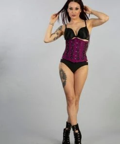 Burleska Soiree Underbust Steel Boned Corset In Taffeta -Spooky Threads soiree underbust steel boned corset in taffeta burleska 8 300x