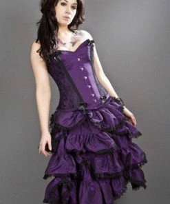 Burleska Sophia Knee Length Burlesque Skirt In Taffeta -Spooky Threads sophia knee length burlesque skirt in taffeta burleska 3 300x