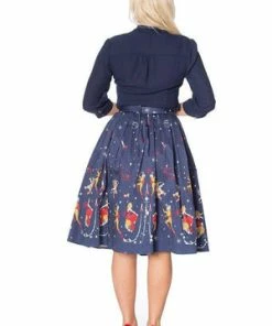Banned Space Vamp Border Print Skirt -Spooky Threads space vamp border print skirt banned 3 300x