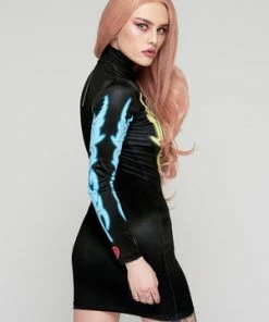 Long Clothing Spellbound Dress -Spooky Threads spellbound dress long clothing 3 300x