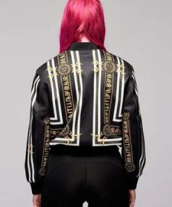 Long Clothing Stay Gold Cropped Jacket -Spooky Threads stay gold cropped jacket long clothing 3 300x