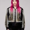 Long Clothing Stay Gold Cropped Jacket