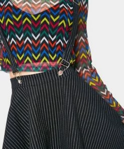 Jawbreaker Stripes 'N' Suspenders Skirt -Spooky Threads stripes n suspenders skirt jawbreaker 5 300x